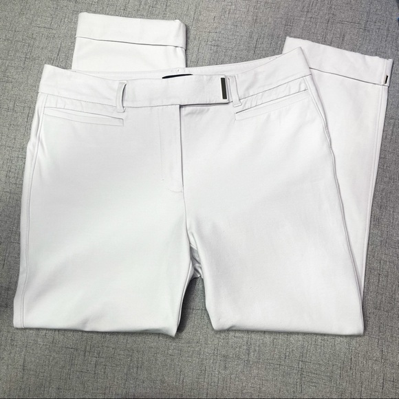 White House Black Market The Slim Crop Dress Pants Cuffed Ankle Pant 4 - Picture 9 of 14